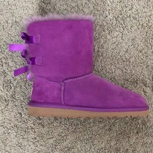 (Worn once!) Purple Ugg Bailey Bow Boots